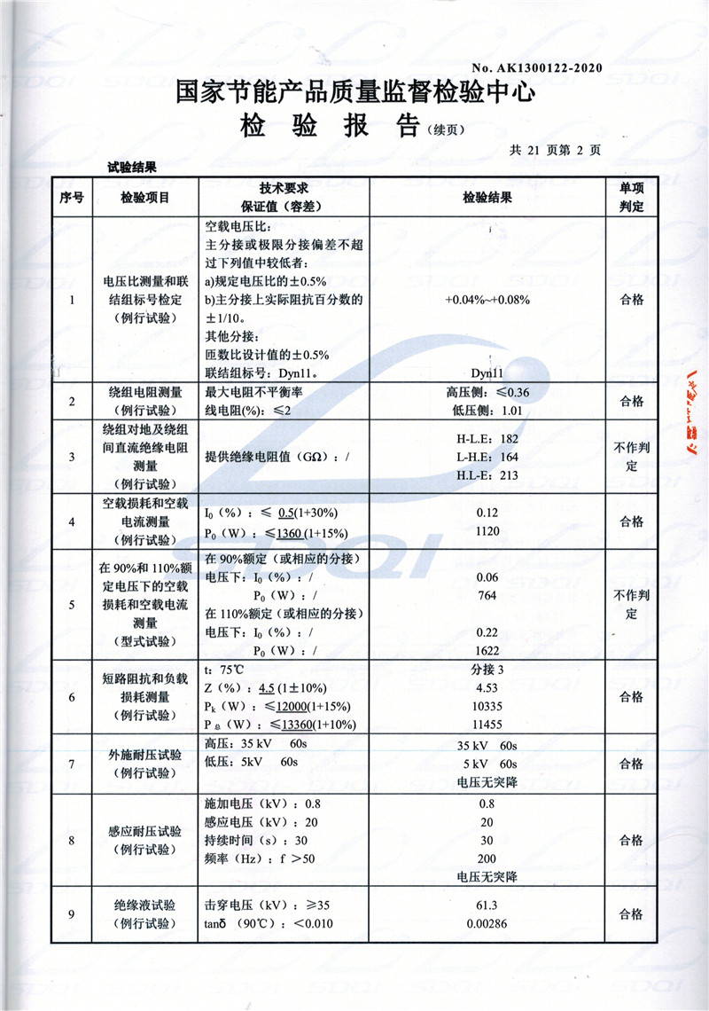高低压试验报告-S11-1250岑巩岑巩岑巩油浸式变压器-2.jpg